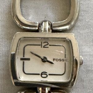 Fossil Stainless Steel Rectangular Watch